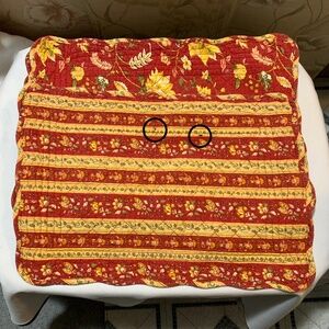 Eight (8) Scalloped Edge Reversible Autumn Colors Placemats - Floral & Leaves